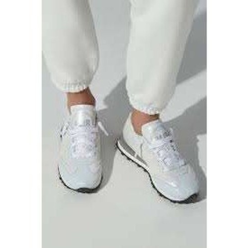 P448 John White Off White Leather Suede Low Top Men Sneakers Shoes 41 US